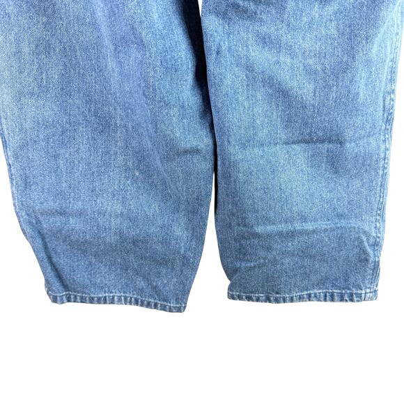 Bugle Boy VTG Men's 38x30 Medium Blue Wash Pleated Front Tapered Leg Jeans - Picture 5 of 12